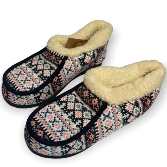 GUMUSSERVI  slipper Memory Foam shoe pink Isle Knit Bootie New Size 9 - Picture 1 of 6